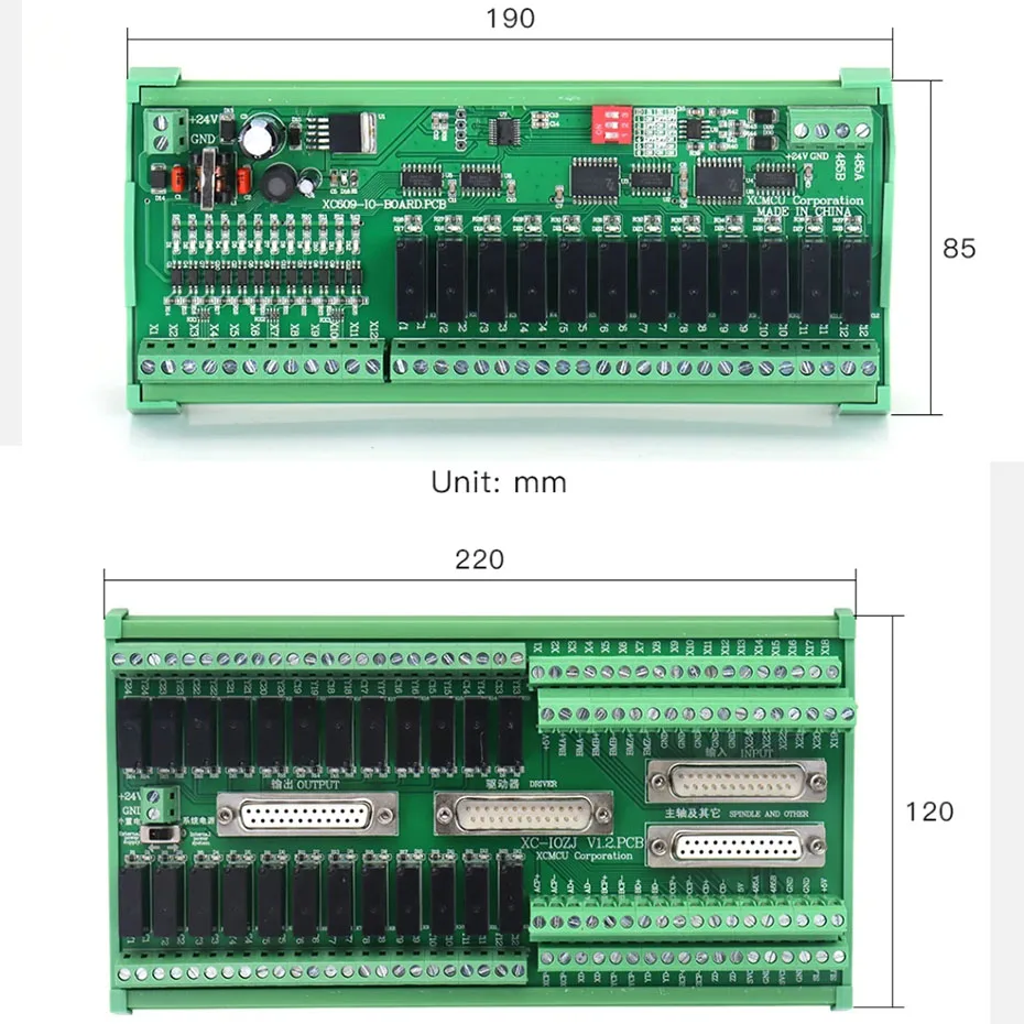 CNC system controller XC809D 3axis 4axis 5axis 6axis+engraving machine handwheel, IQ adapter board