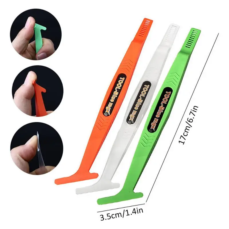 Vehicle Window Tint Squeegee 3-Piece Car Wrap Window Tint Tool Curves Slot Tint Tool Kit For Auto Wraps Car Accessory