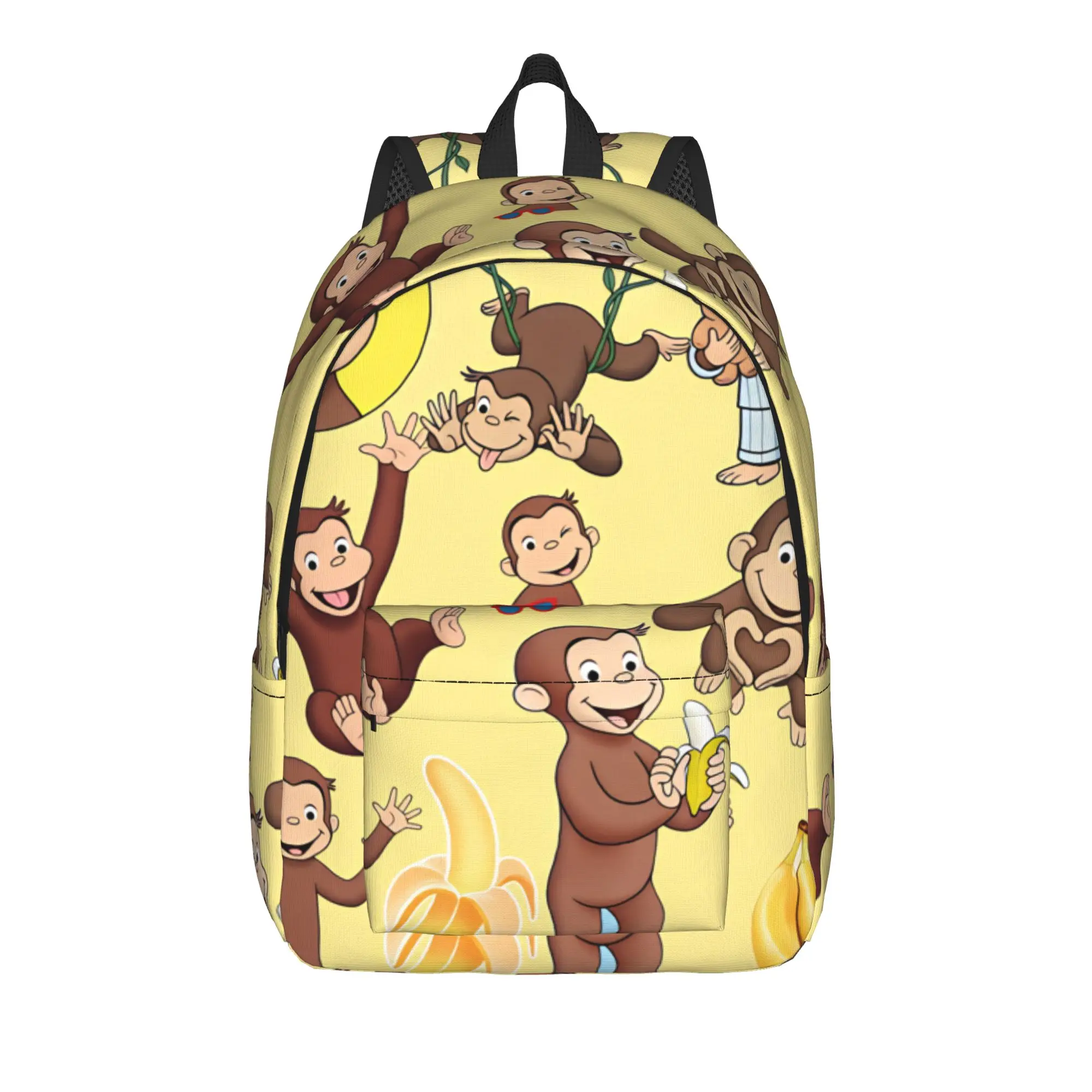 Curious George Banana Character Pack Backpack  Camping Backpacks Teen Custom Large School Bags Modern Rucksack