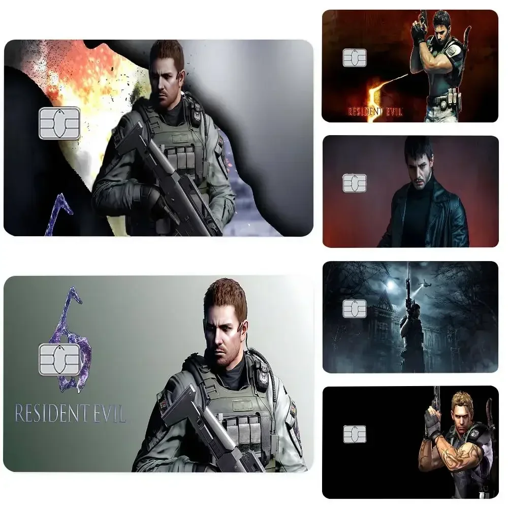 Chris Redfield R-Resident Evil Series Credit Card Skin Matte Stickers For Bank Card ID Card Debit Card Decal Decoration