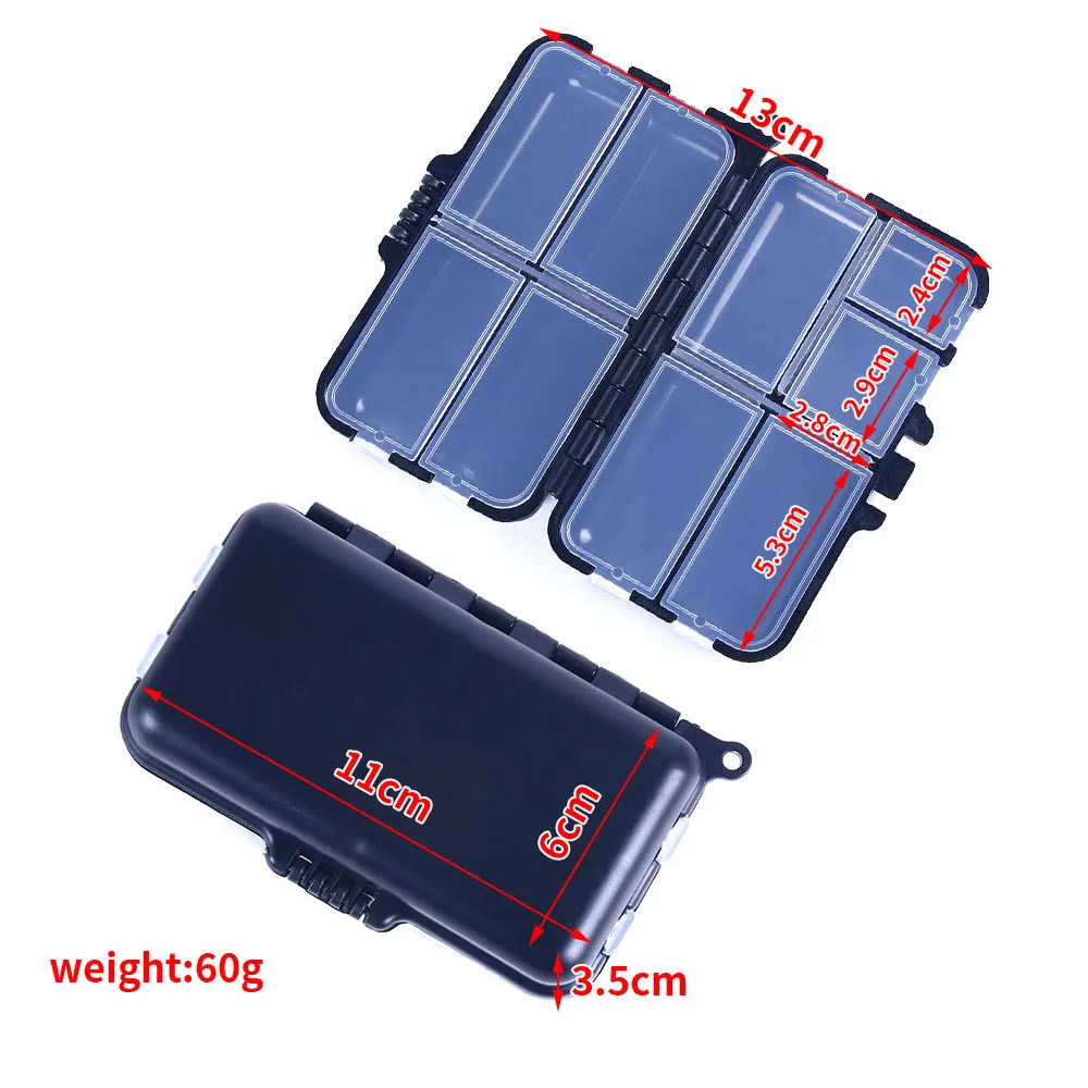 Große Kapazität, 12 Fächer, 9 unterteilte Fächer, Klappdeckel-Angelzubehör-Aufbewahrungsbox, Köder-Angelausrüstungstasche, tragbare multifunktionale Tasche – Detail 13