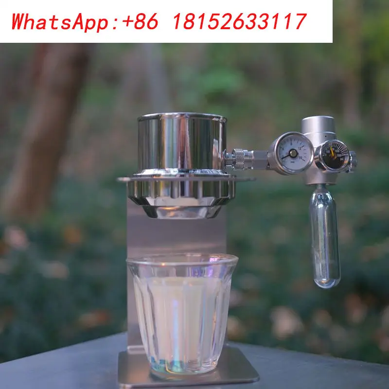 ماكينة القهوة الهوائية، ماكينة اسبريسو، محمولة، ماكينة القهوة المنزلية 58 مم للتخييم في الهواء الطلق، مم صغير