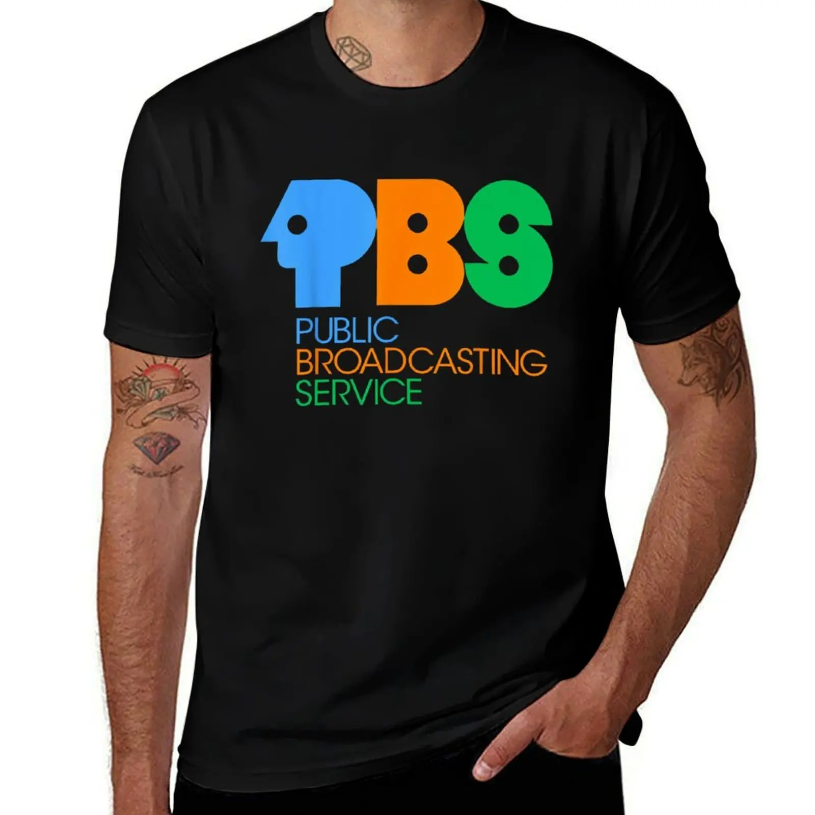 

Protect PBS Save Public Broadcasting Service 80s T-Shirt for a boy vintage graphic tee men clothings