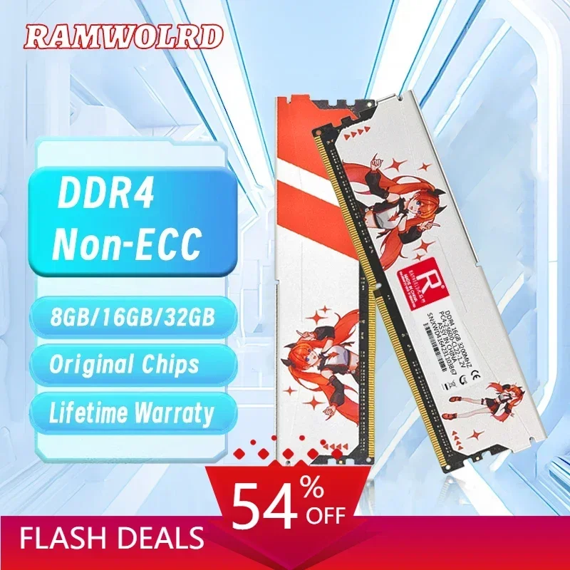 

RAMWORLD Memoria RAM DDR4 3200MHz 2666MHz 2400MHz 2133MHz 8GB 16GB 32GB Gaming Desktop Memoria Ram DIMM Computer Memory