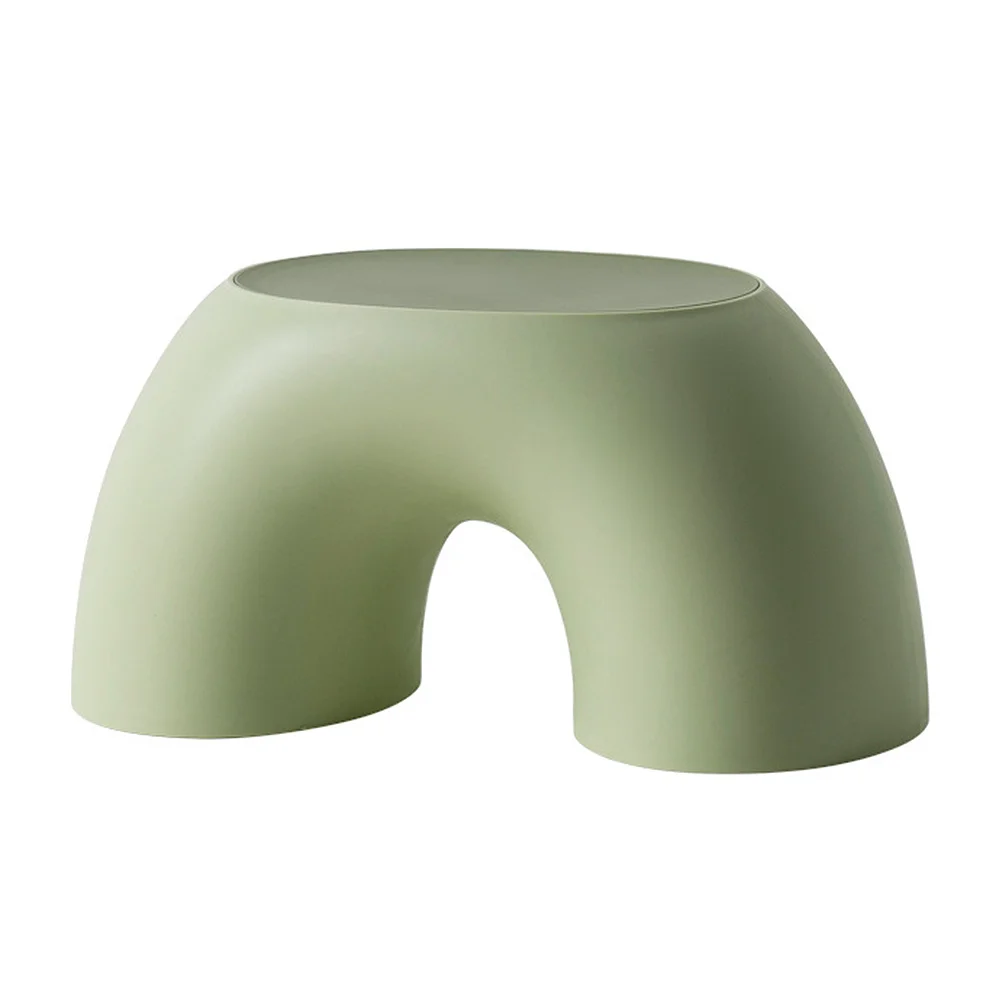 

1pc Round Small Stool For Kids Pp Plastic Non-Slip Step Stool Lightweight For Bathroom Kitchen Home Use Green