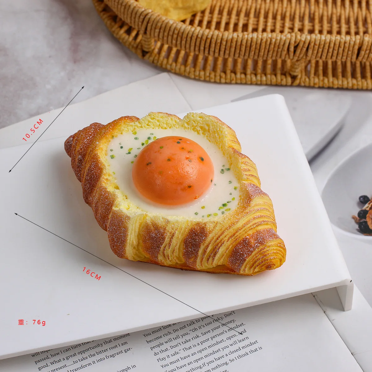 Simulation de gâteau à rebond lent, accessoires Photo, Croissant d'œuf, pain déchiré à la main, décoration de la maison, décompression, Fidget, jouet cadeau, nouvelle collection
