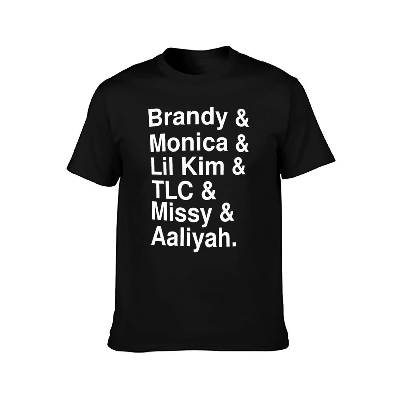 Brandy & Monica & Lil Kim & TLC Aalyah T-Shirt, Summer Casual Cotton Tee, Oversized Streetwear Tops, Vintage Graphic Print