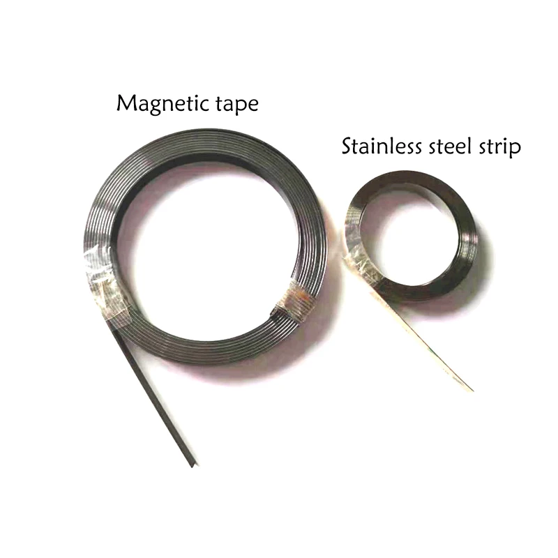 2+2mm High Accuracy Magnetic Tape Pole Pitch 2mm Strip Width Height 10*1.2mm for 1um Magnetic Sensor Lathe Woodworking Stone etc