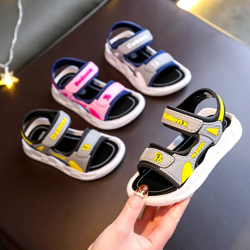 

Летние детские сандалии 2026: однотонные, с мягкой подошвой, удобные, нескользящие. Обувь для мальчиков и девочек, пляжные сандалии для детей.