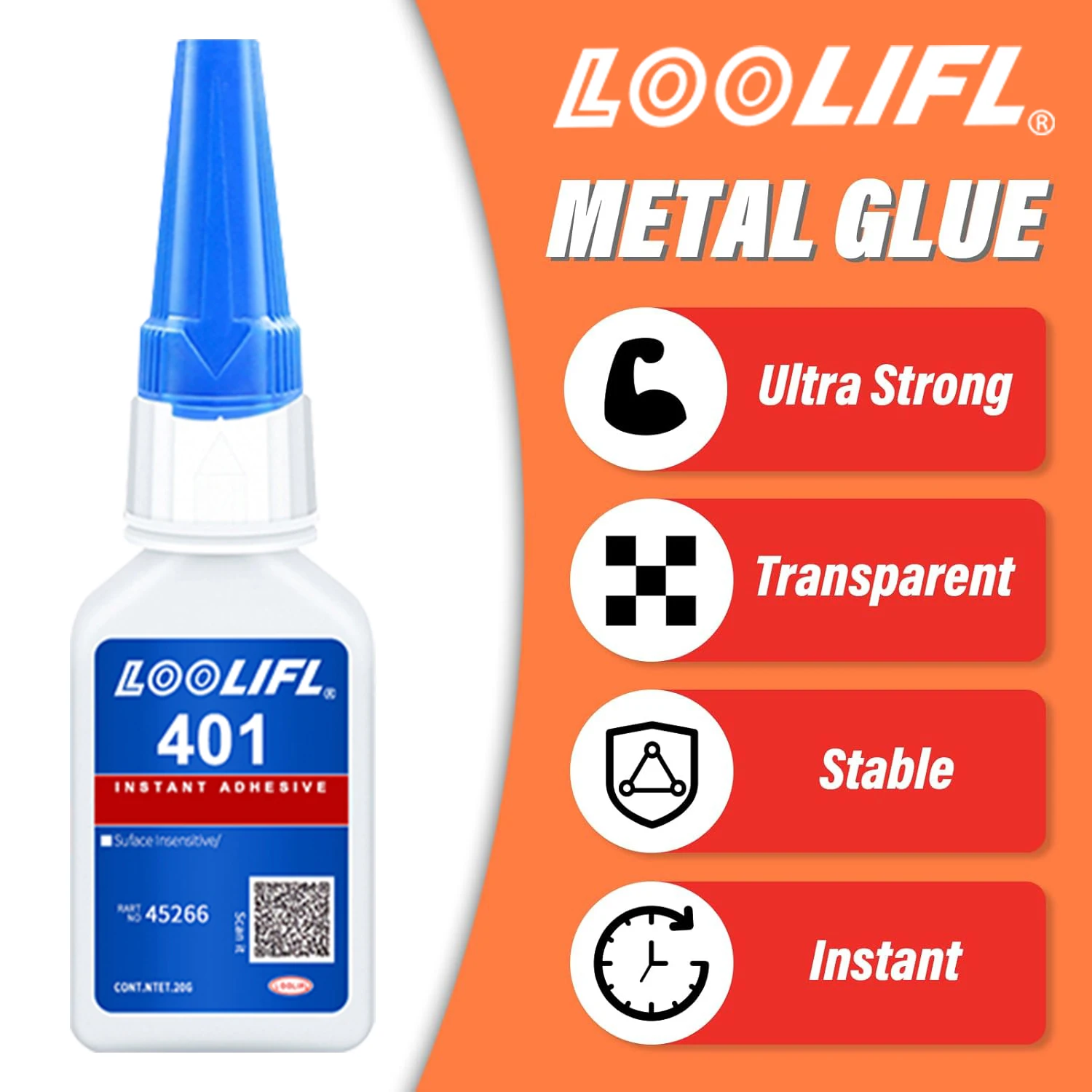 Professional metal glue, waterproof and high temperature resistant, instantly dry, specially made for metal bonding.