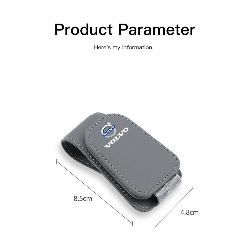 Afbeelding 7: Volvo Auto Bril Clip lederen Lenzenvloeistof Opslag Houder Accessoires Voor S80 V70 XC40 R FH500 C30 XC60 S60 V60 XC90 V50 V40 S90 T6