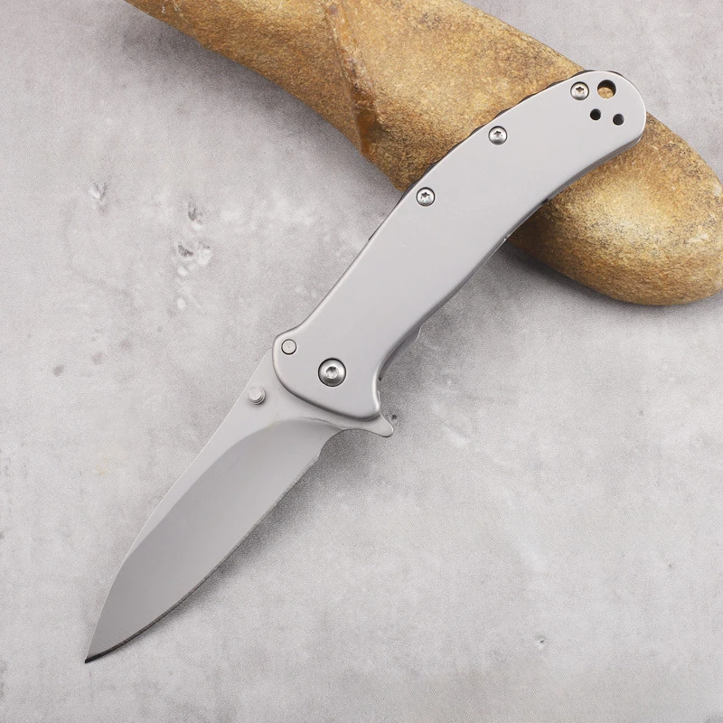 2HRC High Hardness 5Cr15Mov Stainless Steel Blade Aluminum Handle 173mm Outdoor Household Portable Folding Knife