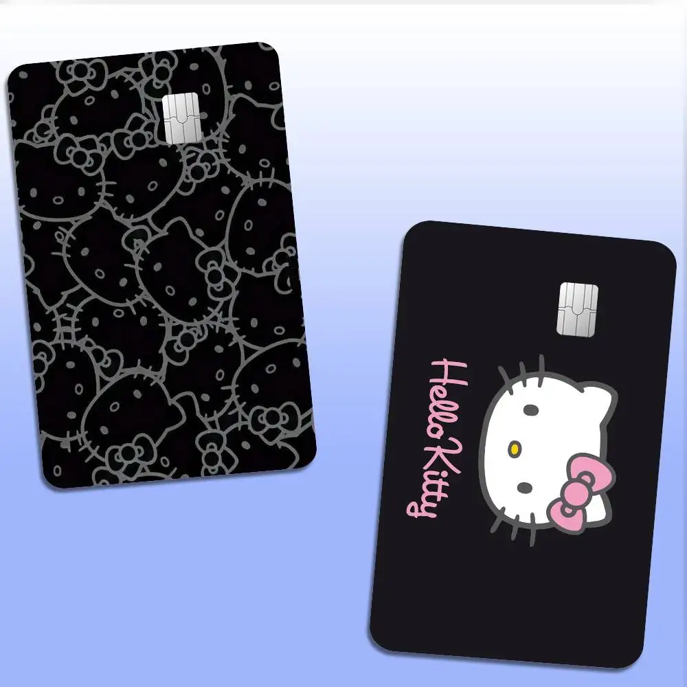 Cute H-Hello K-Kittys Diy Credit Debit Card Sticker Party Sticker Decoration Waterproof Small Chip Card Skin Sticker