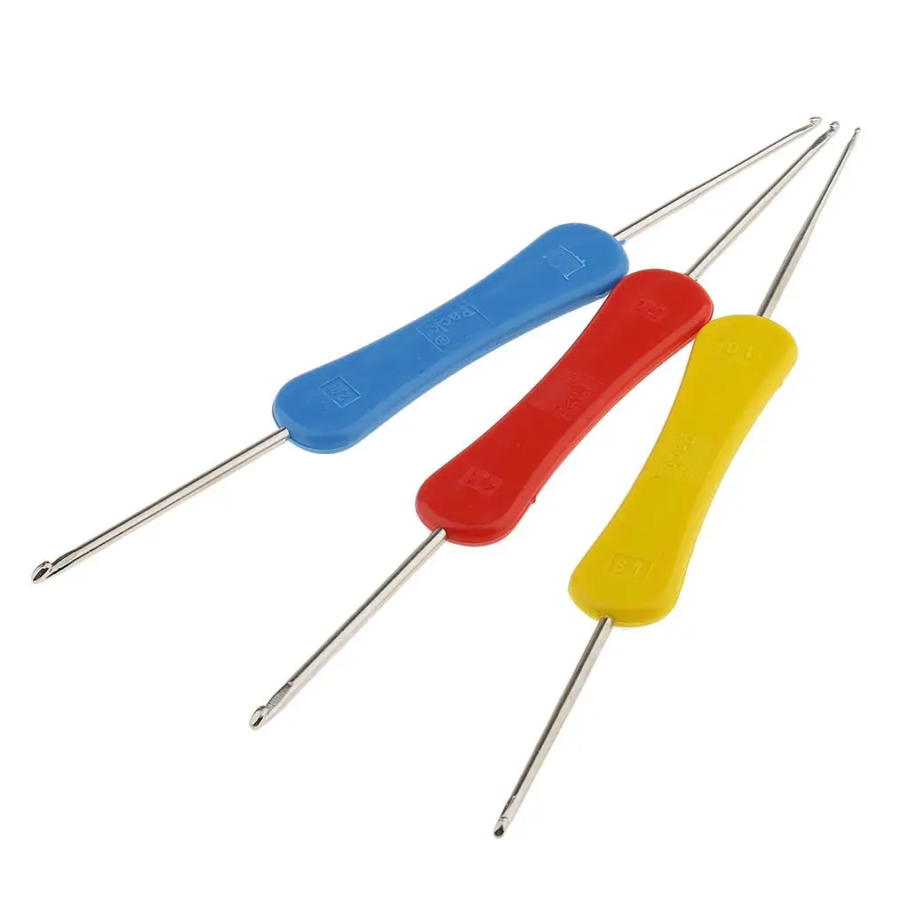 Double Ended Crochet Ergonomic Handle Set Knitting Tools DIY Accessories for Crochet and Sewing Handmade Supplies