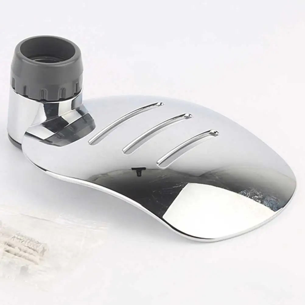 

3pcs Silver Tray Abs Lightweight Portable Soap Holder For Bathroom Kitchen Bathtub Shower Soap Storage Rack Drain Design