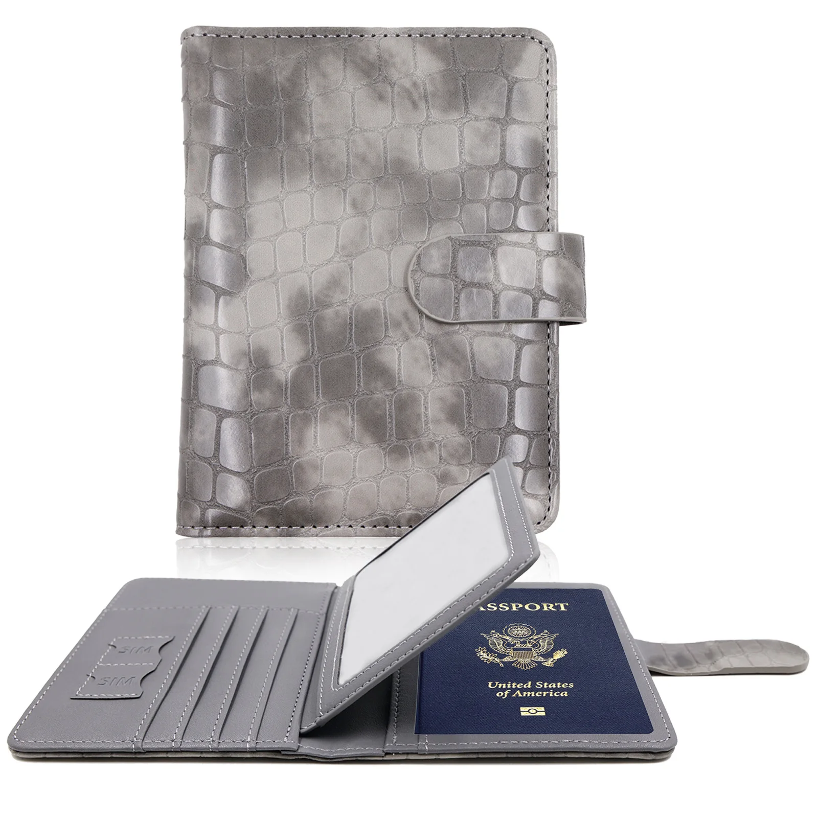 

Crocodile Pattern Passport Cover Letter Women Men Travel Wedding Passport Cover Holder Travel Case Airplane bag