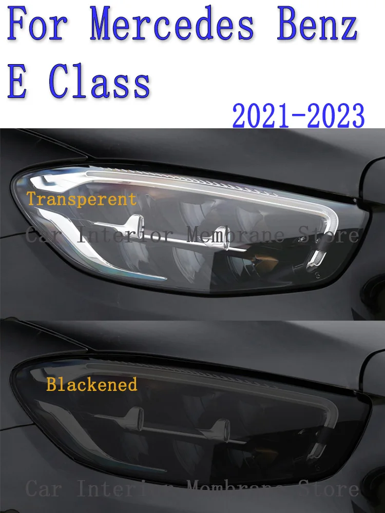 

For Mercedes Benz E Class 2021-2023 Car Exterior Headlight Anti-scratch Front Lamp Tint TPU Protective Film Repair Accessories