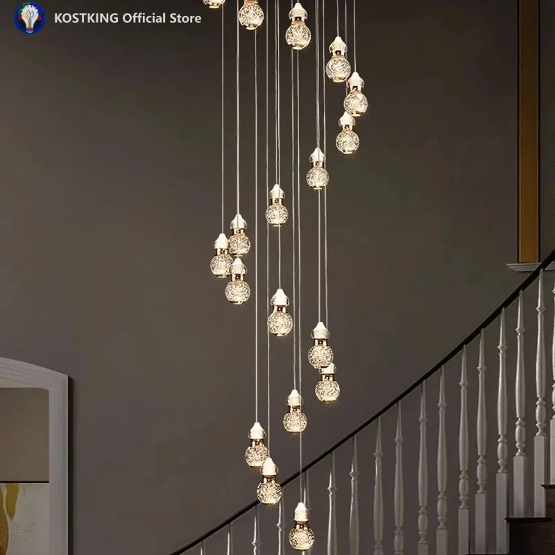 الحديثة درج الثريا قلادة أضواء إضاءة داخلية مصباح السقف شنقا ضوء led الثريات لغرفة المعيشة الإضاءة الداخلية