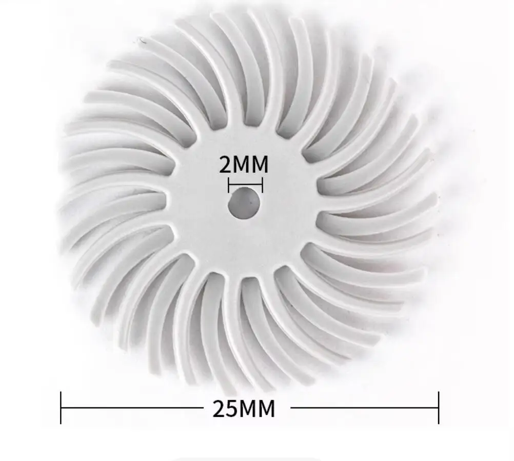 

200pcs 1inch Diameter Radial Bristle Polishing Discs Set for Perfect Finishing And Smoothing - Granularity 2.54mm