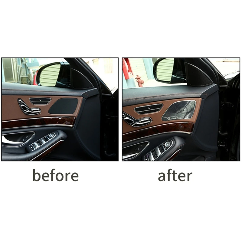 For Mercedes Benz S Class W222 2014-2018 Stainless Steel Car Door Inner Speaker Audio Horn Cover Trim Accessories