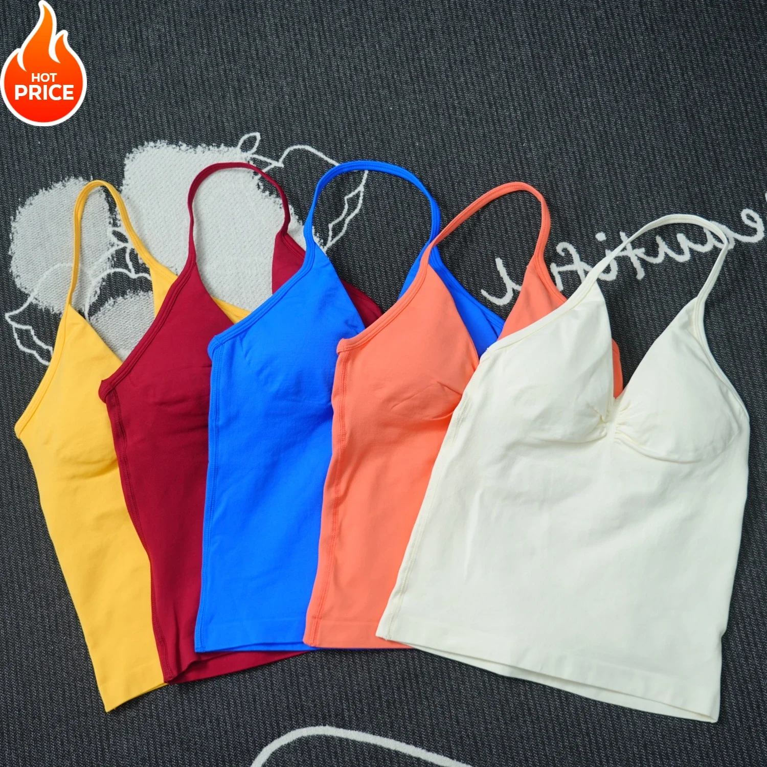 

New Color New High-quality Spice Girls Women's Neck Long Yoga Vest Backless Spice Girls Sports Fitness Neck Long Sling Vest