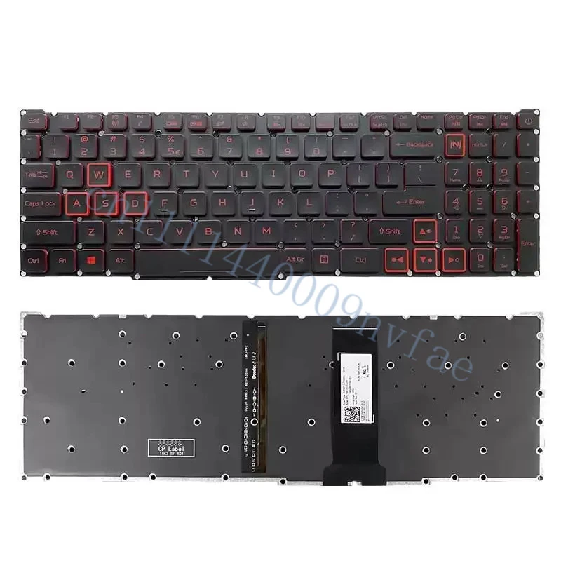 Laptop Keyboard with Backlit for Acer Predator Helios 300 PH315-52 PH315-53 PH317-53  AN515-43 AN515-54 AN517-51 AN715-51 0.3