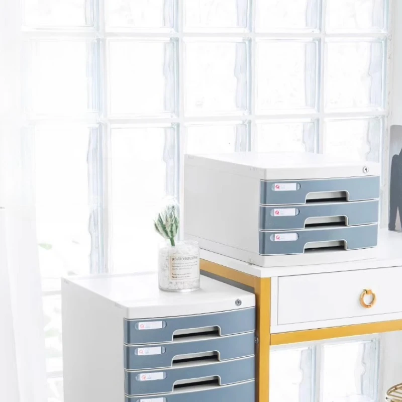 กล่องแฟ้มล็อค - ตัวจัดระเบียบเดสก์ท็อปหลายชั้น, ลิ้นชักเอกสารความจุขนาดใหญ่พร้อมช่องมองเห็น, ที่เก็บของในสํานักงาน"**