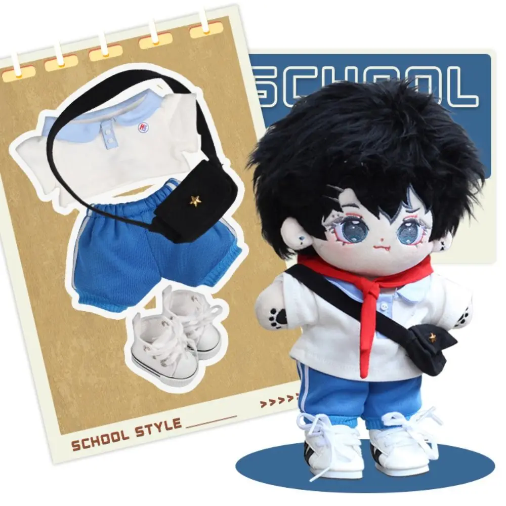

Toy Accessories 20cm Cotton Doll Clothes School Bag School Uniform Cotton Doll Dress Dress Up DIY Clothing Plush Toy Clothes