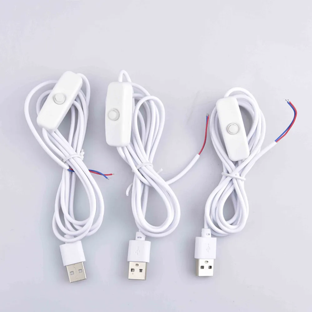 LED Strip USB Connector 5V 12V 24V Power Extension Cable With ON/OFF Switch Plug Adapter 1.5m USB Electric Copper Wire