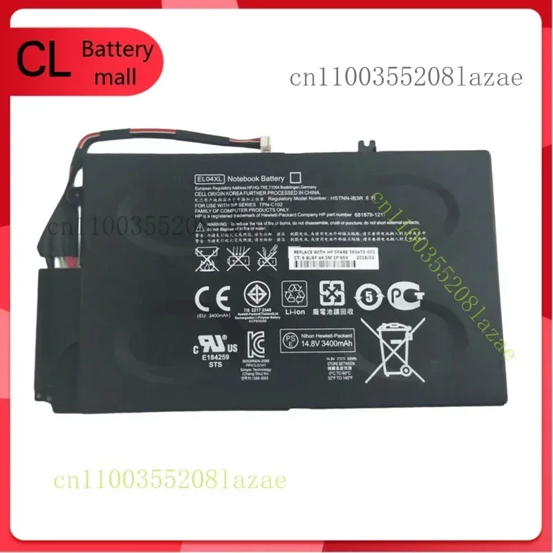 Q batería Original EL04XL para HP ENVY TPN-C102 HTSNN-UB3R IB3R HSTNN-IB3R TPN-C102