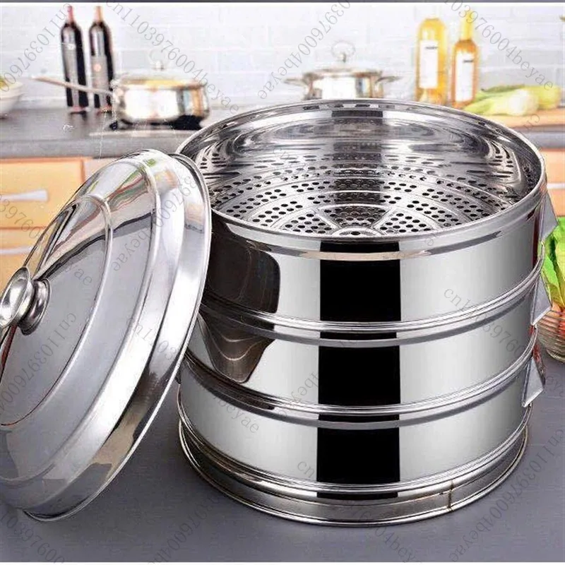Thick Commercial Use Stainless Steel steamer Extra Large big Food bun buns Bread drawer fish rice dumpling cooker tray steamed