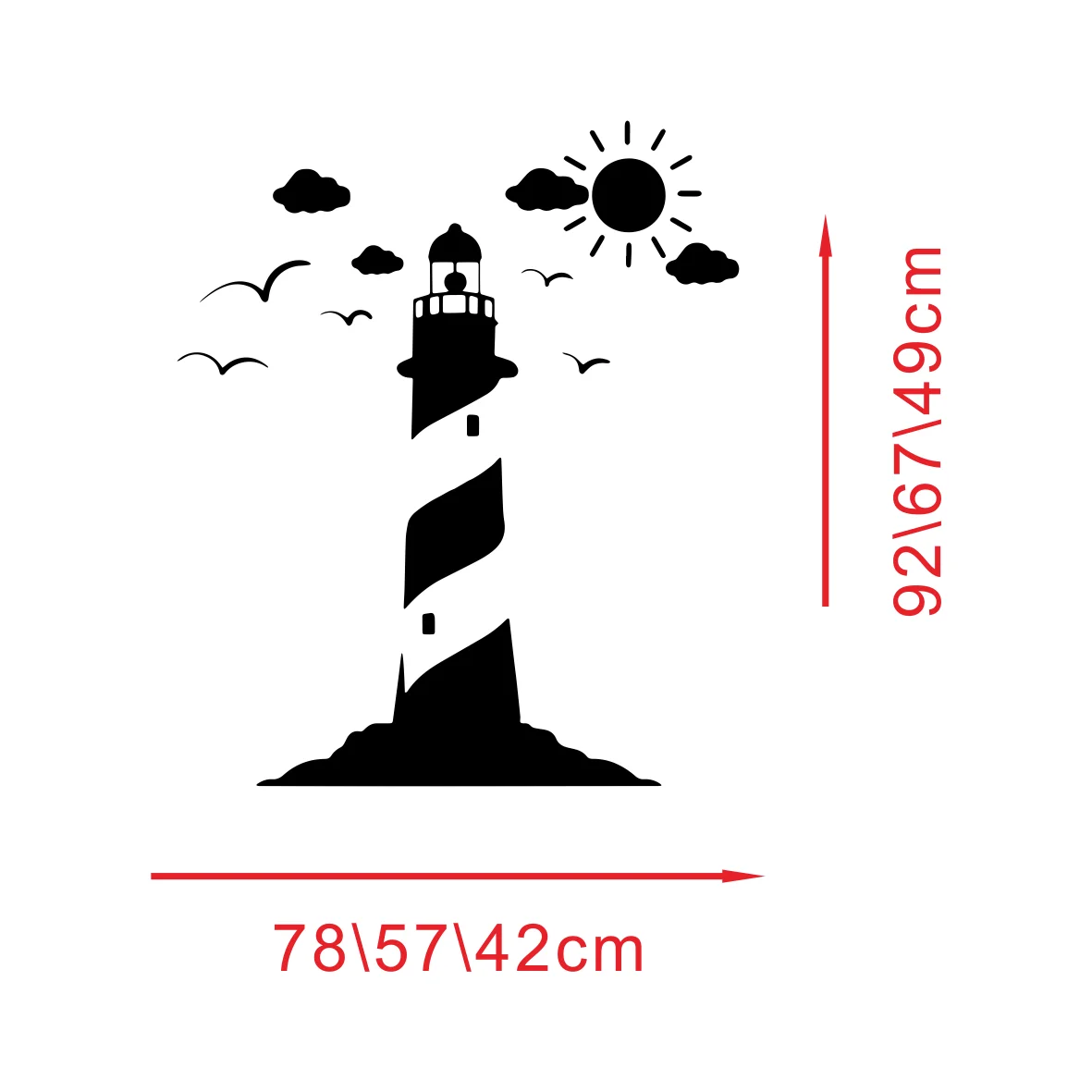 

Nautical Wall & Car Art Set | Removable Lighthouse Decals + Ocean Elements | DIY Playful Decor for Homes & Vehicles - Easy Apply