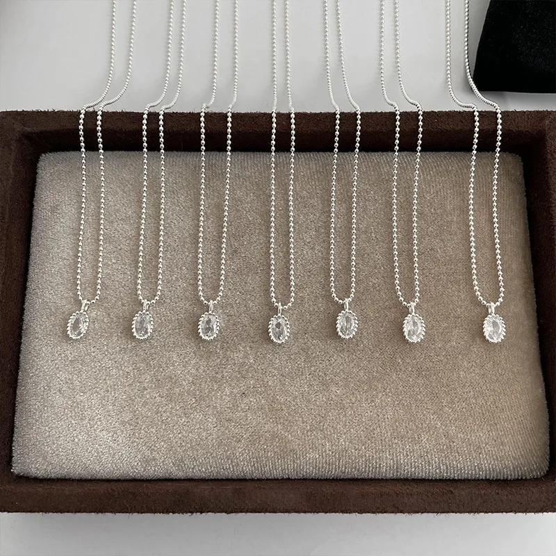 Sexy Zirkon-Tropfen-Anhänger-Halskette für Frauen und Mädchen, Schlüsselbein-Perlenkette, modischer Schmuck, Geschenk, Party-Collier