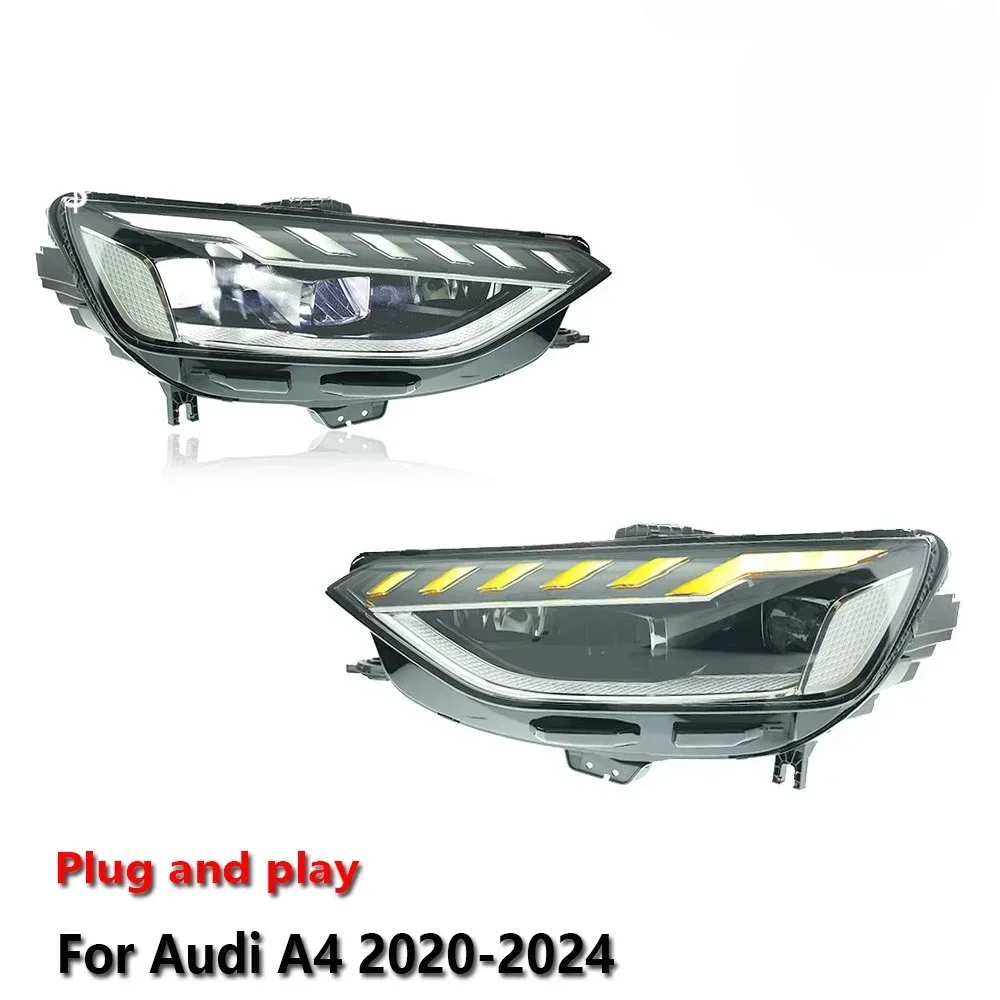 

Car LED Headlight Auto Assemblies For Audi A4 B10 2020-2024 Fog DRL Brake Turn Signal Lamp Plug And Play