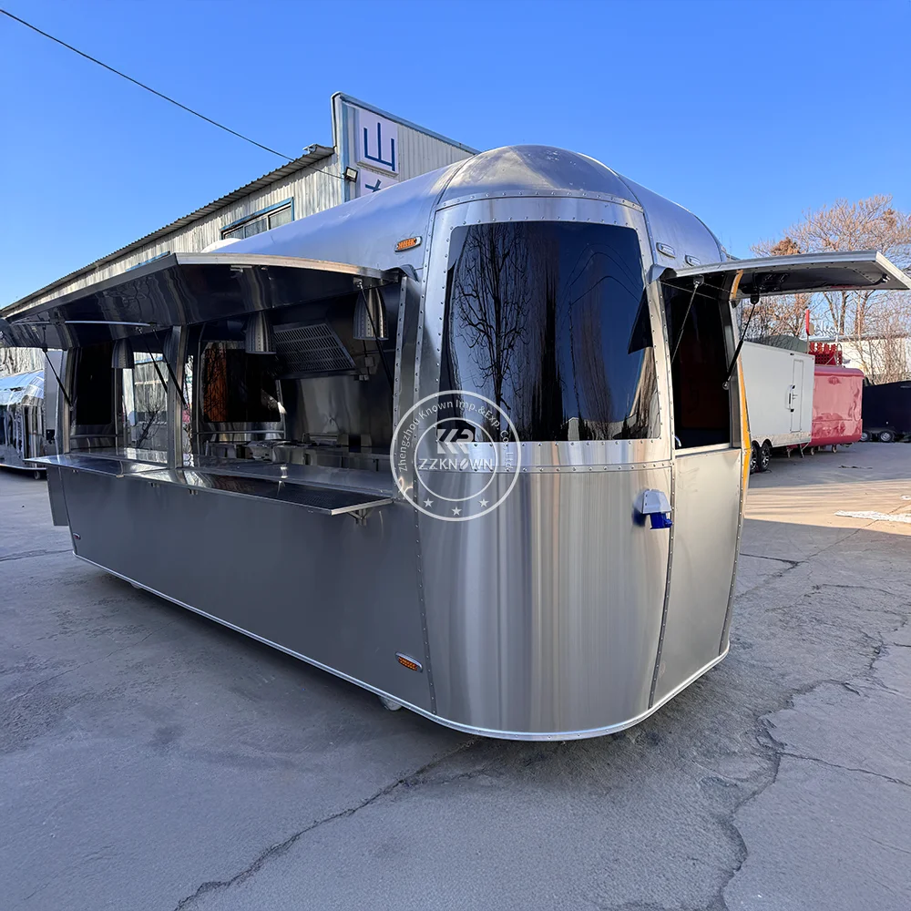Customized Mobile Hot Dog Snack Trailer Ice Cream Cart Concession Coffee Ice Cream Fast Food Truck Fully Equipped view 6