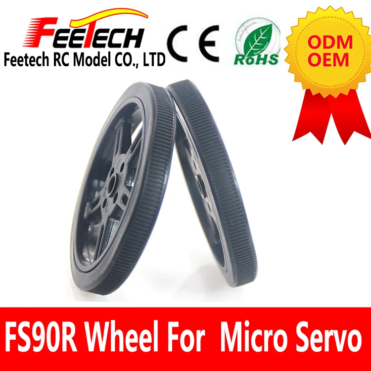 2PCS FS90R Rad RC Teile Roboter Rad 9g Servo Rad Für Smart Auto