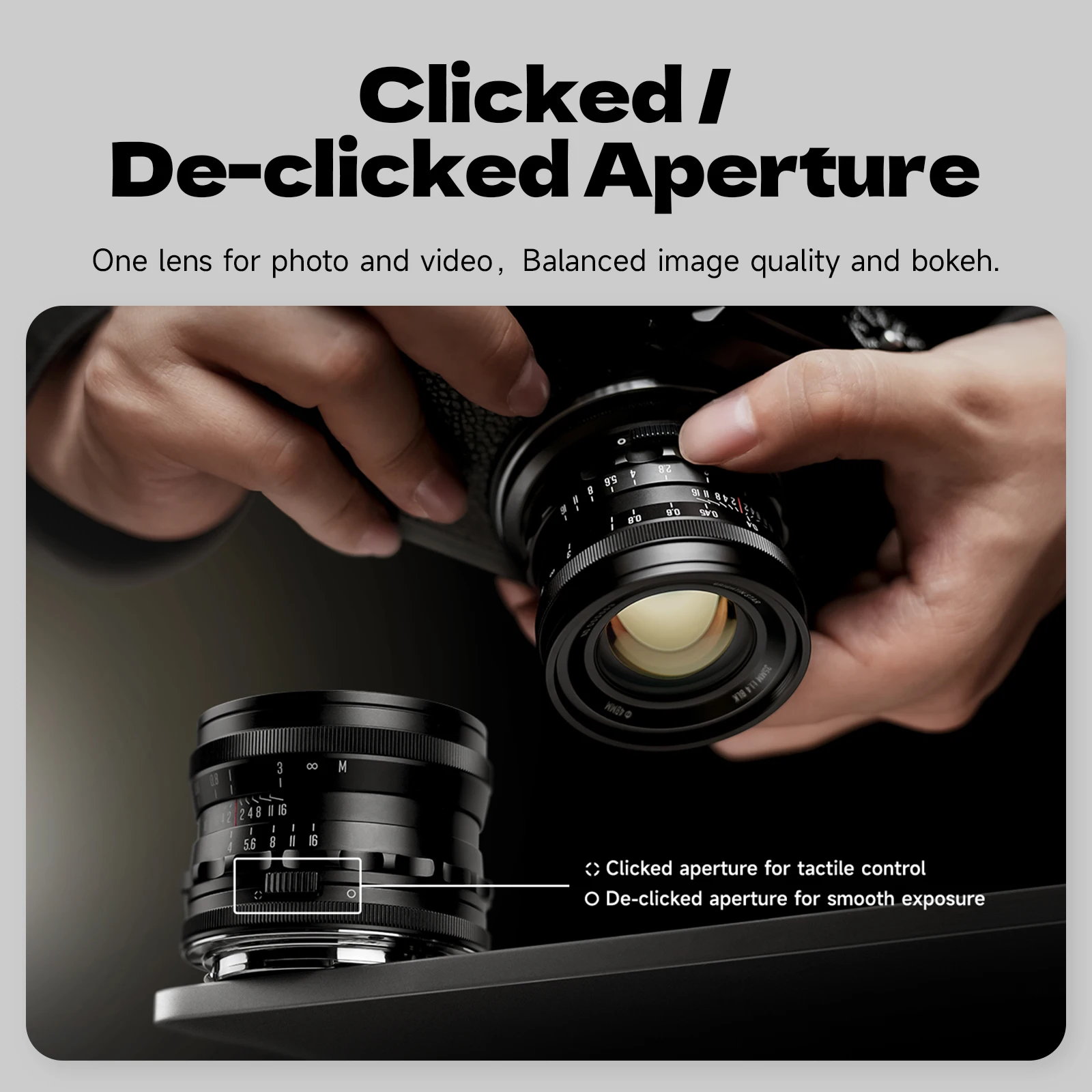 Obiektyw Brightin Star 35mm F1.4 Full Frame z ręcznym ustawianiem ostrości, stałoogniskowy, do aparatów bezlusterkowych — zdjęcie produktu 3