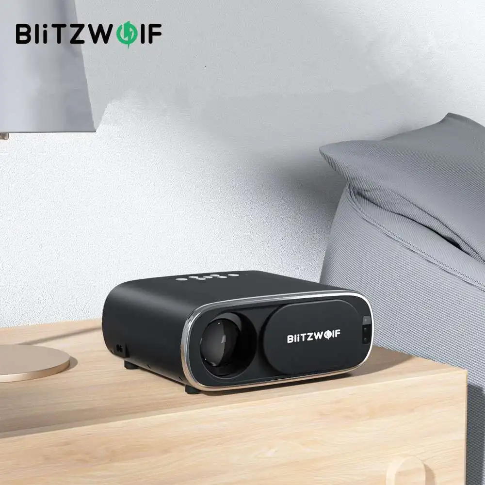 BlitzWolf BW-V4 1080P proiettore 5G-WIFI Mirroring correzione trapezoidale automatica Wireless 260 proiettori LCD ANSI film Home Theater