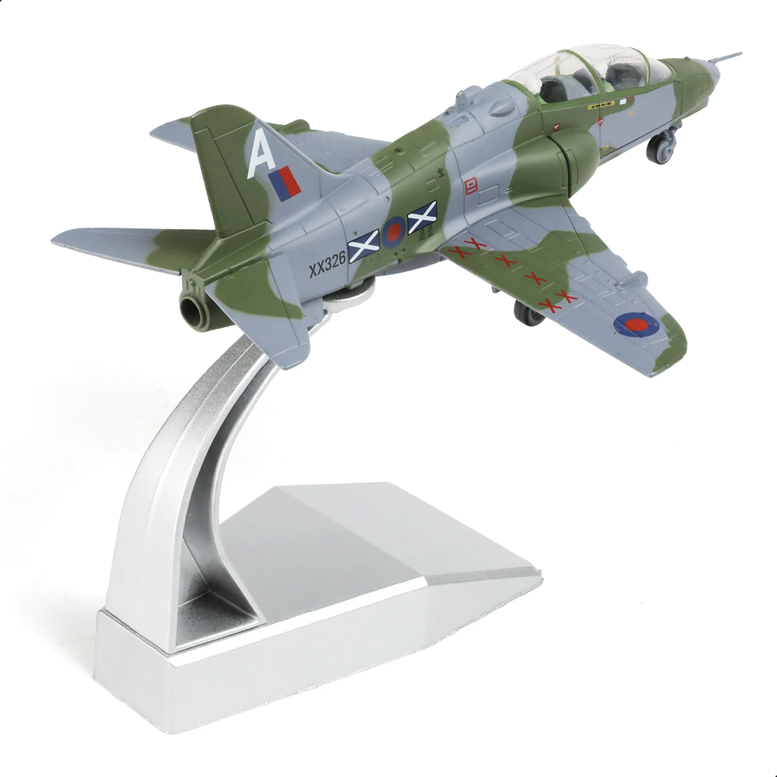 NUOTIE BAE Systems Hawk 1/100 Druckguss-Metall Trainingsflugzeug-Modellbausatz, Vorgefertigtes Flugzeugmodell der Royal Air Force aus Legierung