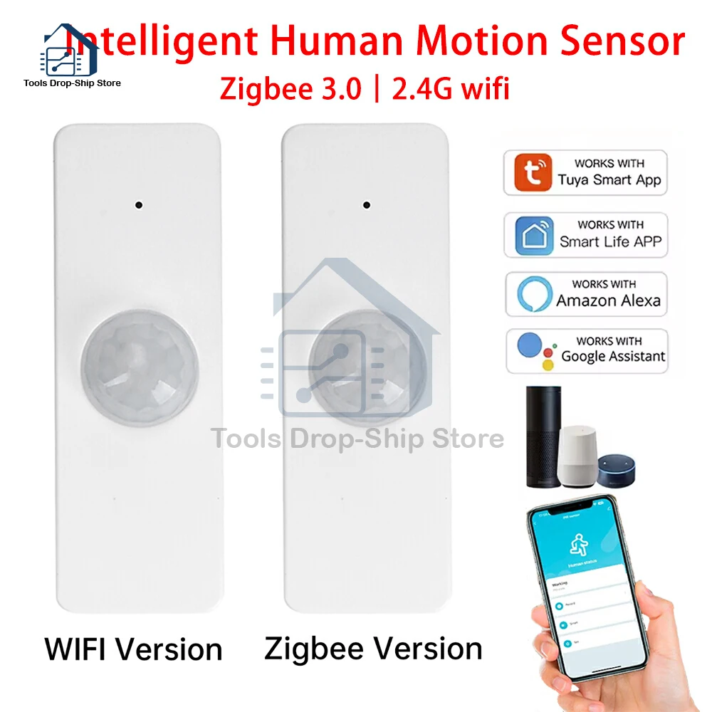 WIFI Детектор движения человека PIR Smart Human Body Домашний датчик охранной сигнализации Tuya WiFI Датчик движения Приложение Дистанционное управление Работа с Alexa