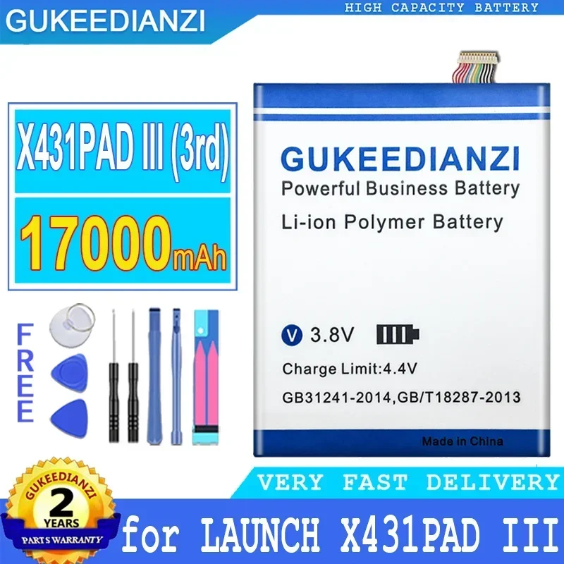 

Automotive Diagnostic Tablet Battery 17000mAh For Launch X431PAD Iii X431PAD 3 X431 Pad 3 Iii 3rd Generation
