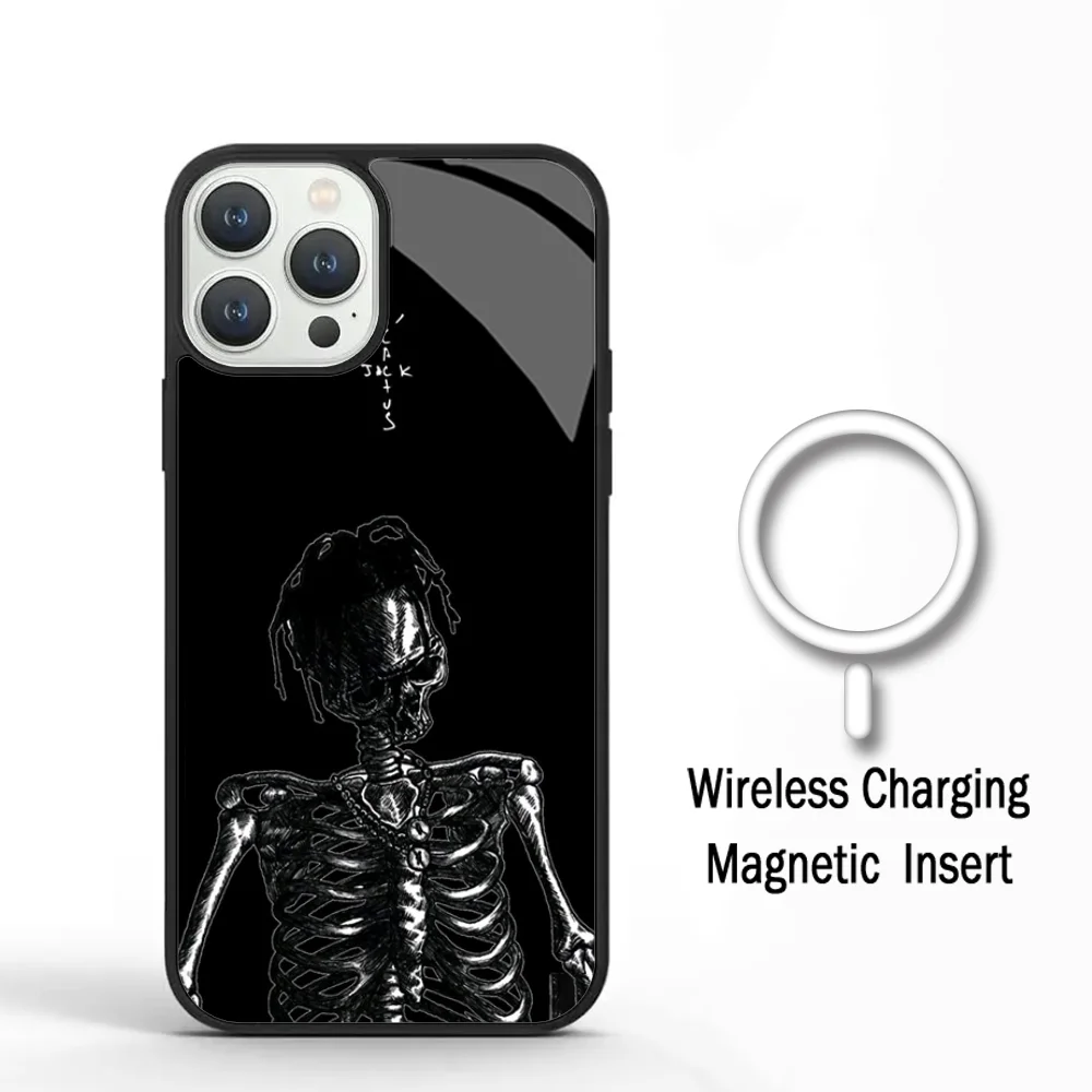 Travis Scott Utopia Rapper Phone Case For IPhone 11 12 13 14 15 Plus Pro Max Mirror Acrylic Cover For Magsafe Wireless Charging