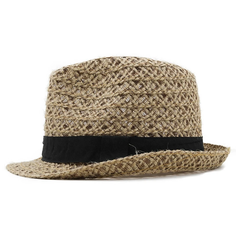 Western Sunshade Cap Summer Panama Beach Caps Women Men Straw Fedora Hats Holiday Handmade Jazz Hat Travel Leisure Sun Hats New