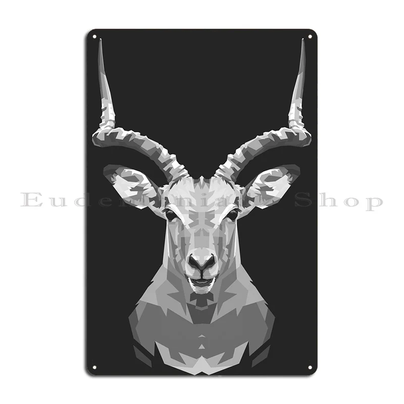 Deer Grayscale 2 Metal Sign Plates Create Living Room Decoration Plaques Tin Sign Poster