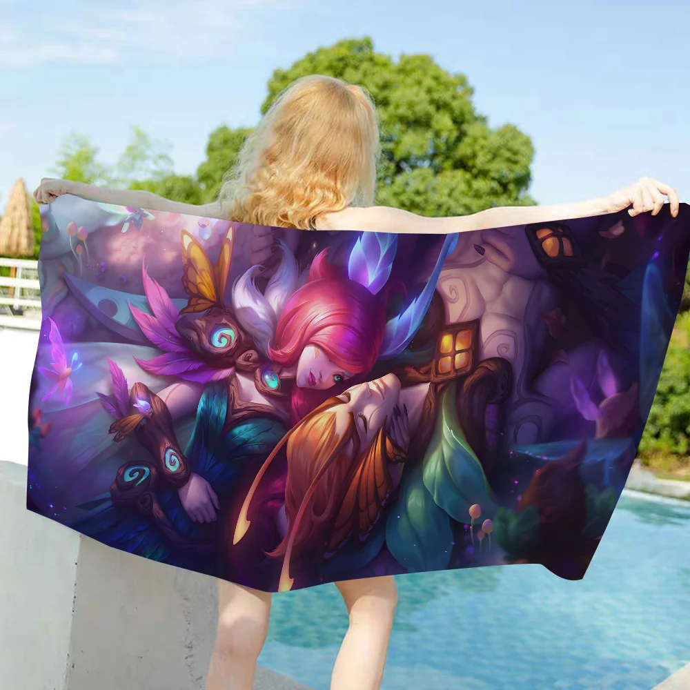 

1PC Game League Of Legends Lol Towel Microfiber Beach Towel Quick Dry Kids Beach Blanket Soft Unisex Camping Pool Towel