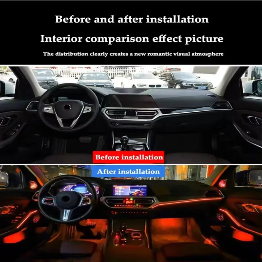 High Quality G20 Dynamic Symphony Ambience Light For BMW 3 Series 2019-2023 Atmosphere Light Car Retrofit Part Luminous Tweeter