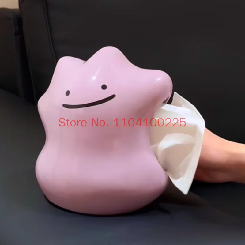 Cute Anime Creativity Cartoon Ditto Ceramics Tissue Box Cute Collect Game Accessories Model Toy Desktop Decoration Gift