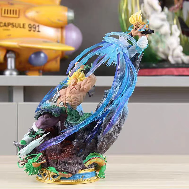 Anime Dragon Ball Broly figurki GK Gogeta VS Broly figurki 20cm kolekcja pcv Model ozdoba zabawki zabawki peryferyjne