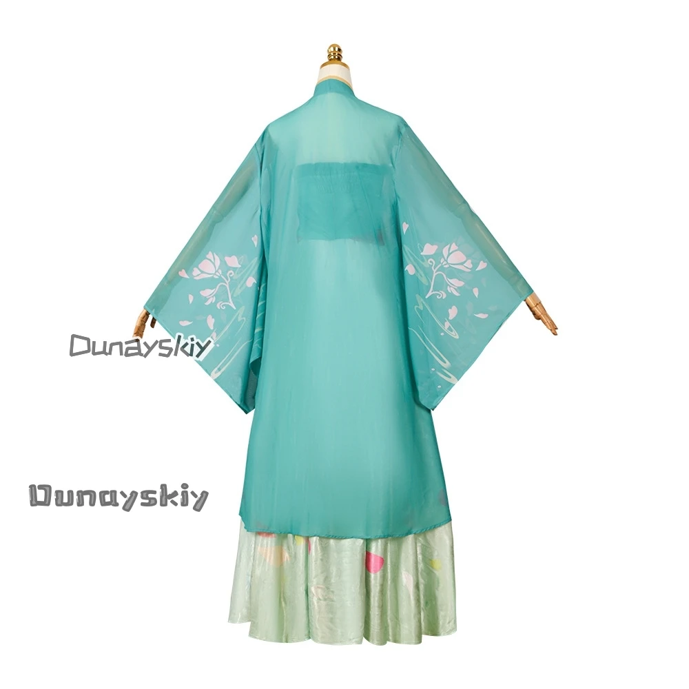 Maomao コスプレ衣装アニメ薬屋日記韓服古代緑制服女の子古代スタイルアニメキャラクター女性