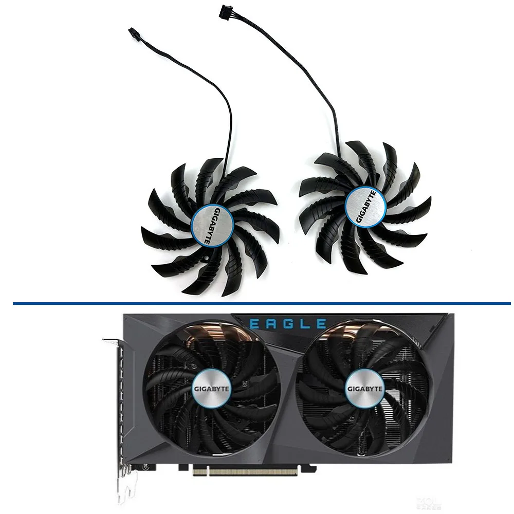 

4PIN 95MM PLD09210S12HH DC 12V 0.40A RTX 3060Ti GPU Cooler For Gigabyte RTX 3050 3060 3060 Ti Eagle 8G Graphics Card Cooler